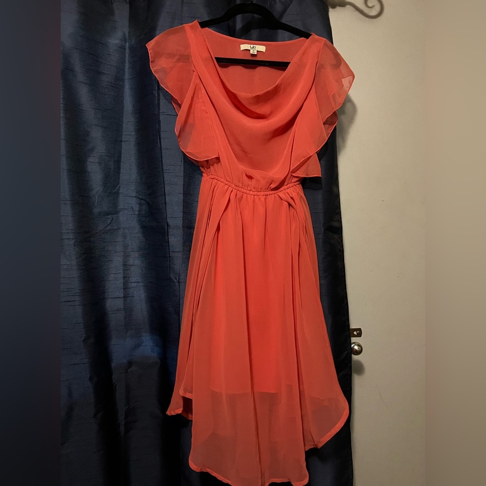 Ya Los Angeles coral orange dress. Like new without tags.